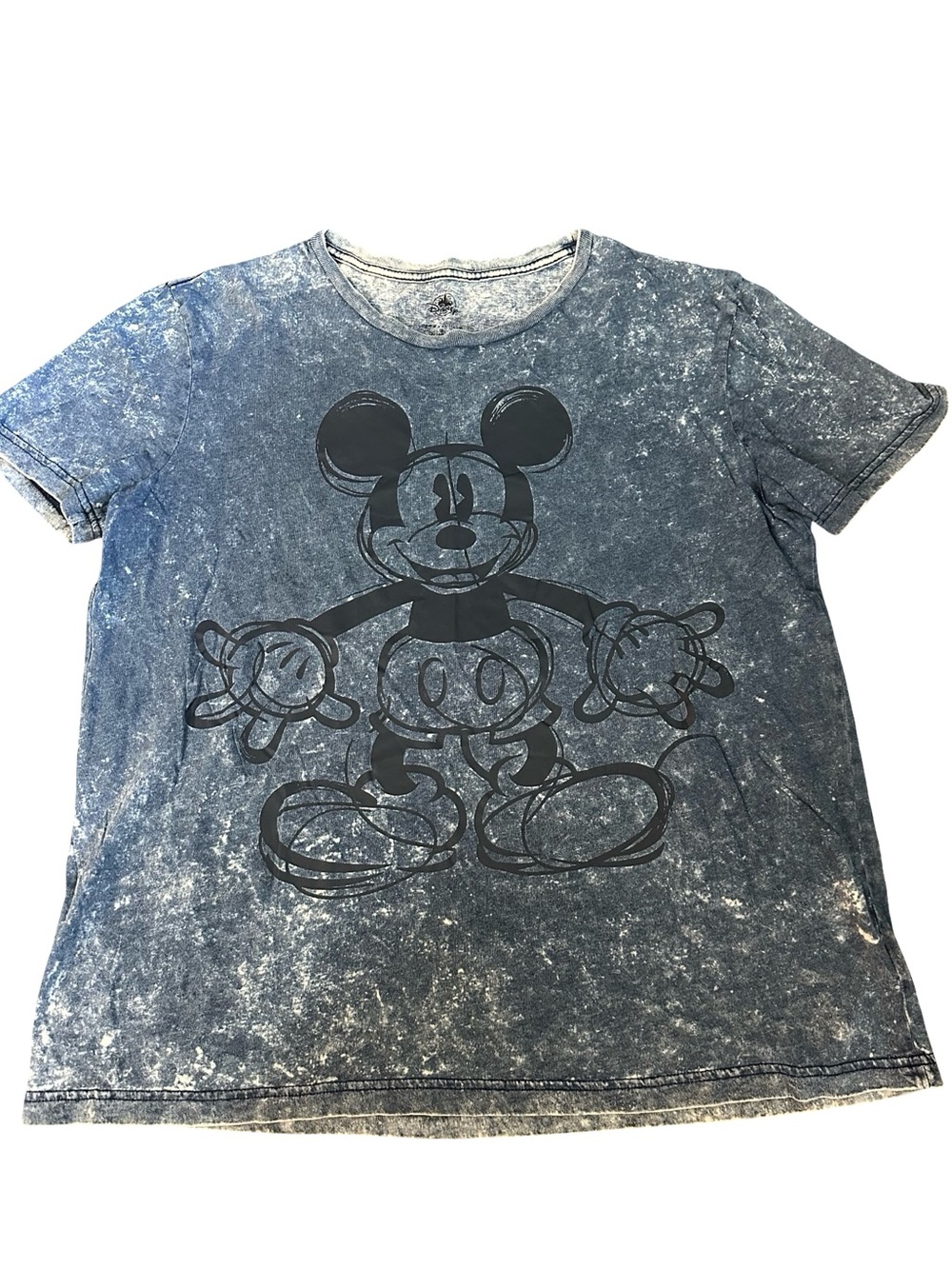 Disney Mineral-Wash Blue Mickey Mouse Short Sleeve Tee
